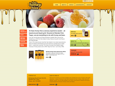 Honey Hive Final fruit homepage honey masthead website