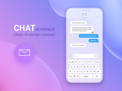 Chat Interface app chat design dialog illustration interface message messenger shutterstock sms ui vector