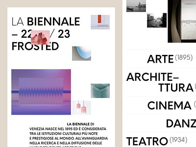 BIENNALE 22/23 – Italy branding clean design graphic design italy layout minimal product design typography ux website whitespace