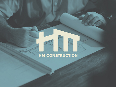 HM Construction logo design architecture branding building construction construction logo design france freelance graphic design lettering letters logo logo design logo designer logo mark minimal monogram reunion island typography zimbo