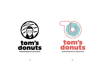 Tom's Donuts WIP bakery bold logo brand designer branding donut donut shop doughnut face face logo food logo logo design logo maker reunion island take away