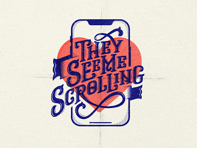 They See Me Scrolling chamillionaire hand made handdrawn hip hop illustration ios iphone iphone 13 lettering letters like rap music retro social media type typography vintage vintage type vintage typography