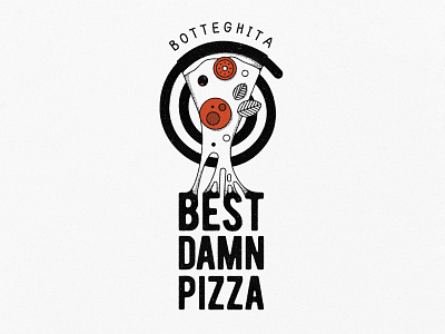 Best Damn Pizza art design digital art food lover freelance illustration illustrator italian line art line vector mauritius minimal pizza pizzeria poster poster design restaurant simple textured textures