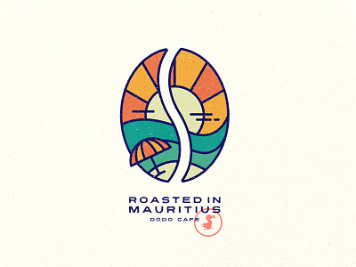 Roasted in Mauritius beach cafe caffeine coffee coffee bean coffee lover coffee roast digital art handdrawn illustration island island life island lover line art mauritius nft ocean tropical zimbo