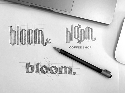 Bloom Logo Sketch bloom brand maker branding breakfast breakfast bar cafe coffee coffee shop drawing food lover foodie logo logo design logo designer logo maker pencil restaurant sketch