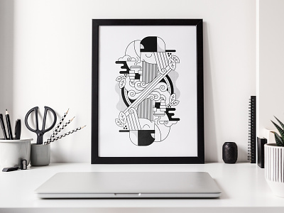Hipster Coffee Poster african beard cafe caffeine coffee coffee addict coffee lover desk hipster home office line art line illustration minimal minimlist poster posterdesign wfh work from home zimbo
