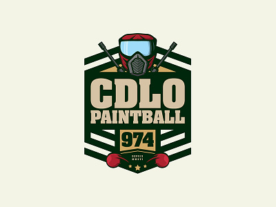 CDLO Paintball army forest logo logo design mask military outdoors paintball reunion island sketch