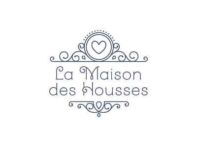 La Maison des Housses big day deco decor heart logo logo design love marriage minimal reunion island simple wedding