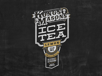 Kongs & Masons Ice Tea artisanal austria design drinks ice tea lemon packaging refreshments restaurant