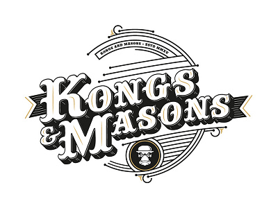 Kong & Masons austria design food gorilla line art logo restaurant retro rustic vienna vintage