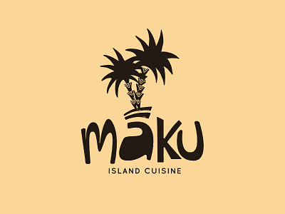 Maku cuisine design eating out food island logo palm tree restaurant tropical