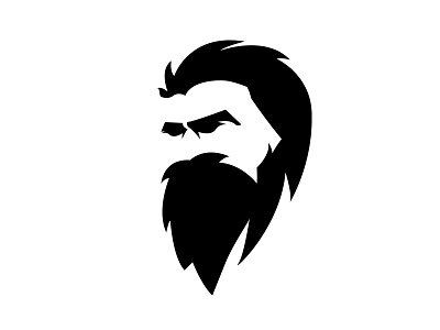 Bearded beard design face icon illustration inspiration logo man silhouette tough