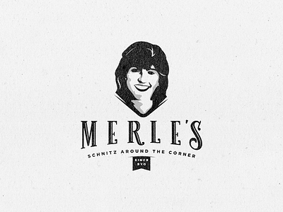Merle’s cape town design face food illustration logo restaurant rustic shadow south africa vintage woman