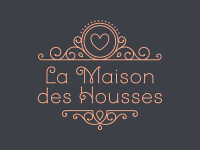 La Maison des Housses design heart housses identity logo love maison marriage minimal reunion island simple wedding