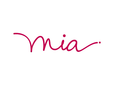 Mia clean handmade logo minimal seychelles simple singer typography wip