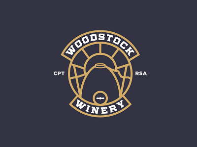 Woodstock Winery cape town hipster icon logo minimal monogram simple south africa wine winery woodstock