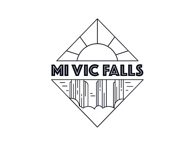 Mi Vic Falls WIP africa african line vector minimal simple vic falls victoria falls waterfall zimbabwe