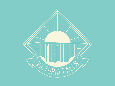 Victoria Falls africa icon line vector minimal nature outdoors vector victoria falls waterfalls zimbabwe