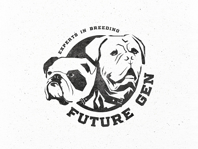 FutureGen bordeaux branding british british bulldog bulldog canine corporate identity dog dog breeding england freelance handdrawn illustration illustrator logo logo design uk vector art