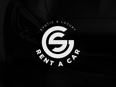 Gs Rent A Car Logo brand mark branding car exotic cars freelance graphic design icon letters logo logo design logo designer logo mark logotype los angeles luxury minimal monogram rental