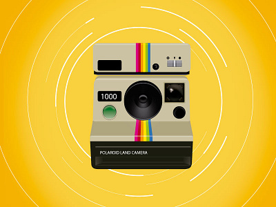 Polaroid Shot camera design frame illustration lens. photo polaroid