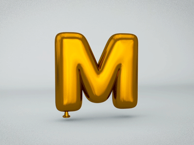 M 36dayoftype after effects animación animation ballom cinema4d globe letter type