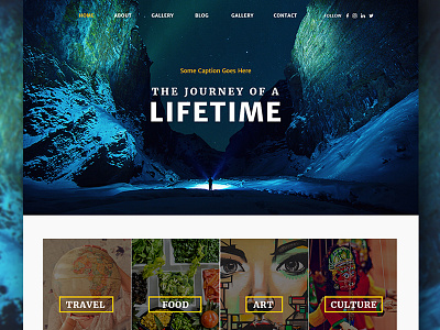 Travel Blogger Experiences Web Snapshot art blog blogger culture dark food theme travel visual design website