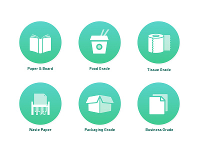 Paper Products Icon Set