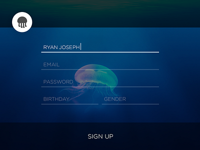 Daily UI #001 - Sign Up 001 dailyui design jellyfish signup upslash