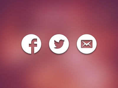 Daily UI #010 - Social Share 010 circle daily ui email facebook share simple social twitter