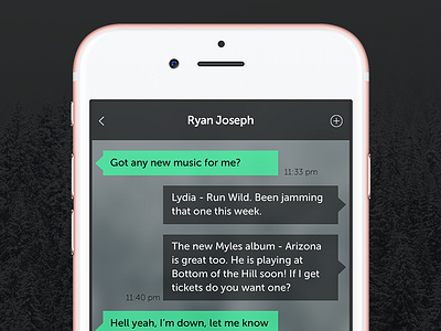 Daily UI #013 - Direct Messaging 013 app conversation daily ui direct messaging iphone