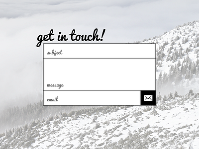 Daily UI #028 - Contact Us 028 contact daily ui form upsplash winter