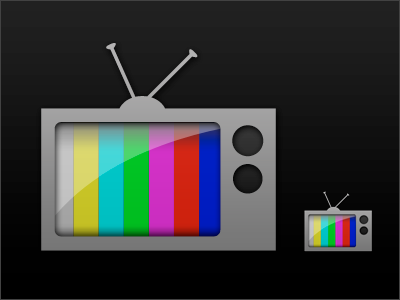 Fanhattan TV Icon color bars design fanhattan icon iconography retro tv
