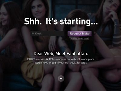 NEW Fanhattan.com beta design fanhattan movies private beta shows tv web