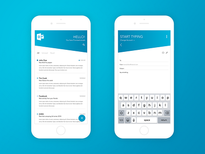 Outlook Mail App Redesign