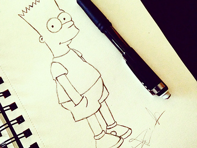 Bart Simpson artist cartoon network character design draw drawing illustration illustrator kids books artist