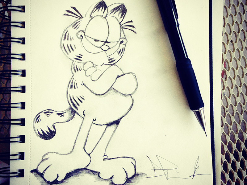 Garfield Drawing  A Step By Step Guide  Cool Drawing Idea