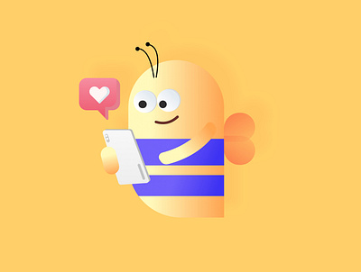 Hiver mascot design bee branding design illustration sketch