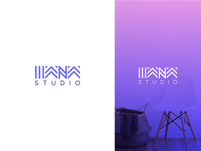 IIIANA-Interior design studio - logo design branding interior interiordesign logo typography
