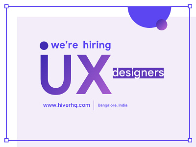 We're Hiring bangalore hiring india job jobs opportunity product designer saas ux designer