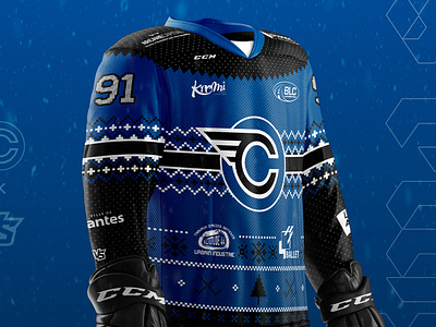 Corsaires de Nantes - Winter Jersey christmas ice hockey jersey sports winter