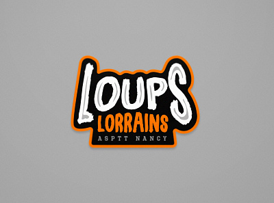 Loups Lorrains - Floorball - Secondary logo floorball logo sports branding sports logo team logo wordmark