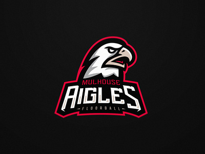 Aigles - Mulhouse | Floorball | Primary logo aigles design eagles floorball illustration logo mascot mulhouse sports branding sports logo team logo