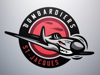 Bombardiers - St-Jacques Roller Hockey Club - Logo 1 hockey inline hockey mascot roller hockey sports branding sports logo team logo