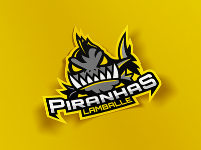 Piranhas - Roller hockey - Alternative logo branding design hockey ice hockey illustration inline hockey logo mascot roller hockey sports branding sports logo team logo vector