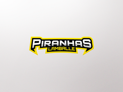 Piranhas - Secondary logo branding design hockey ice hockey illustration inline hockey mascot roller hockey sports branding sports logo team logo typography vector