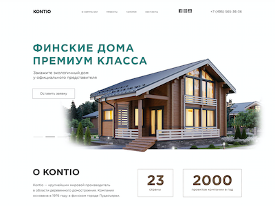 VIP Finnish houses site design ui ux web