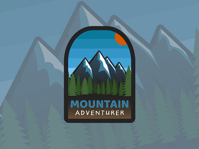 Mountain Adventurer adobe badge design graphic design illustrator logo vector