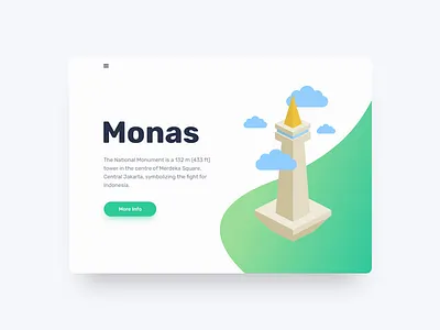 Daily UI 03 - Monas clean design landing one page simple ui ux web website