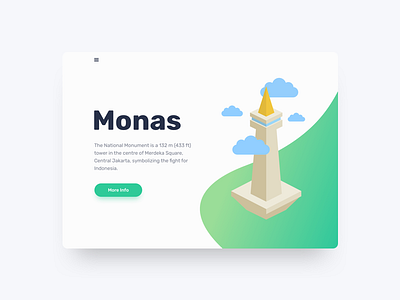 Daily UI 03 - Monas clean design landing one page simple ui ux web website